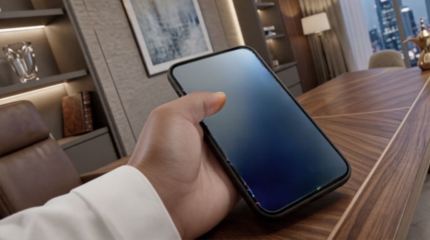 Dull, low-contrast corporate portrait photo before AI retouching